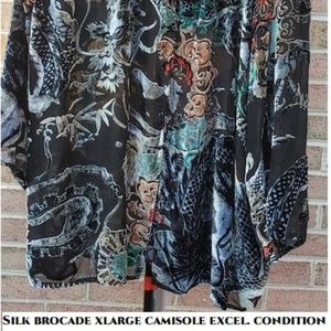 Silk brocade, Large. Jacket. black multicolored